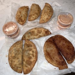 Empanada Central - Some of our feast - yummy delicious