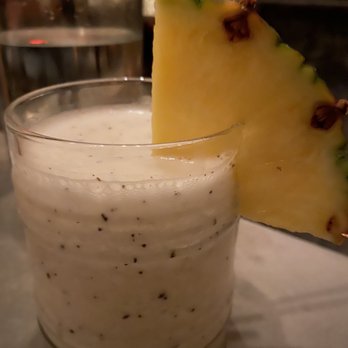 Mariel - Pina colada with coffee beans - Cuban Near Me - Boston, Massachusetts Mariel - Pina colada with coffee beans - Cuban Near Me - Boston, Massachusetts