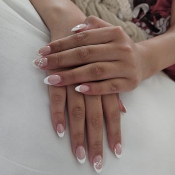 Inspirit Nails & Spa - Beautiful pink and white French tips by Tony and design by Annie. - Nail Salons Near Me - Escondido, California Inspirit Nails & Spa - Beautiful pink and white French tips by Tony and design by Annie. - Nail Salons Near Me - Escondido, California