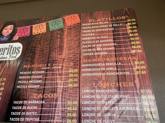 Menu photo 1 Los Rancheritos El Paso, TX Menu photo 1 Los Rancheritos El Paso, TX
