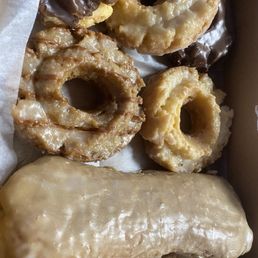 Caramel & Chocolate Long Johns. Glazed, Chocolate and Sea Salt Caramel Old Fashions Chocolate Creuller Caramel & Chocolate Long Johns. Glazed, Chocolate and Sea Salt Caramel Old Fashions Chocolate Creuller