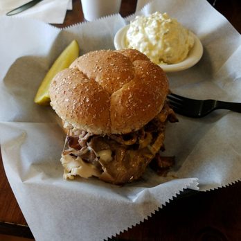 Cambridge Market & Cafe - Ole Smokey with potato salad and a pickle. - Cafes Near Me - Bowling Green, Kentucky