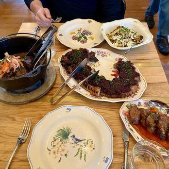 Supperland - Pork Can Can, Wagyu Pot Roast, Crispy Smashed Potatoes, Roasted Corn - Southern Near Me - Charlotte, North Carolina Supperland - Pork Can Can, Wagyu Pot Roast, Crispy Smashed Potatoes, Roasted Corn - Southern Near Me - Charlotte, North Carolina