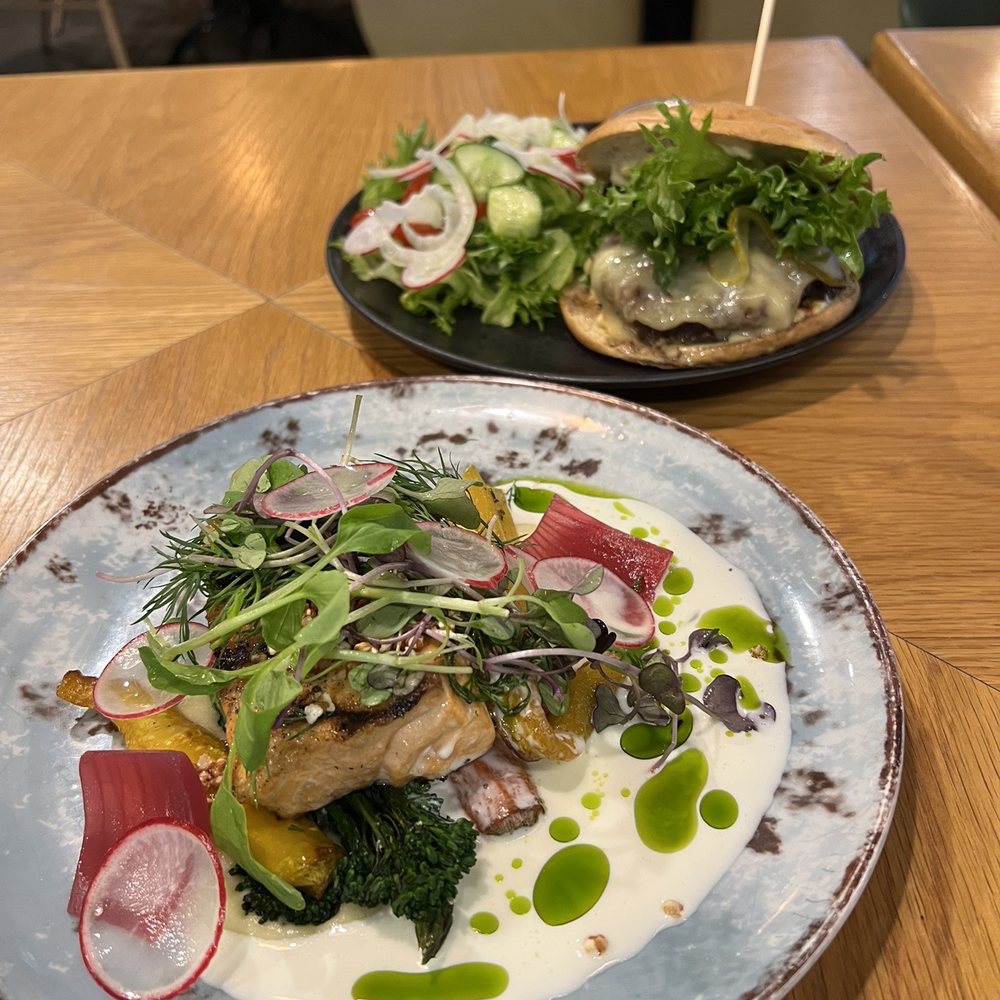 Nordic Kitchen - Grilled Salmon and Burger with gluten free bun - Scandinavian Near Me - Vantaa, 18