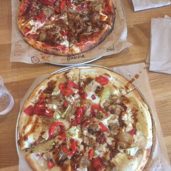 Blaze Pizza - Our creations that were mixed up! BBQ sauce on everything haha - Salad Near Me - Boston, Massachusetts Blaze Pizza - Our creations that were mixed up! BBQ sauce on everything haha - Salad Near Me - Boston, Massachusetts
