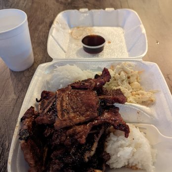 Matiki Island Barbecue - #2 kalbi short rip plate - Hawaiian Near Me - Fullerton, California
