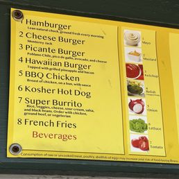 The simple but beautiful menu