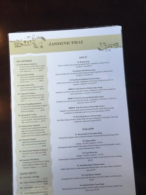 Menu photo 8 Jasmine Thai Restaurant Destin, FL