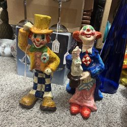 Two vintage clown pieces