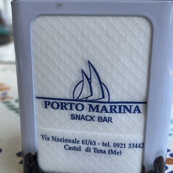 Porto Marina - Napkins with name and address - Bars Near Me - Tusa, Maine Porto Marina - Napkins with name and address - Bars Near Me - Tusa, Maine