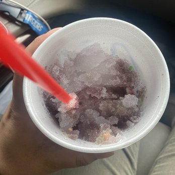 Sonic Drive-In - It's suppose to be a grape nerd slushy. No grape flavoring  ALL the nerds where CLUMPED together on the bottom of the cup. - Burgers Near Me - American Canyon, California