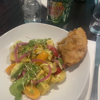 Qui Qui DC - Avocado salad with half a beef empanada on the side. - Puerto Rican Near Me - Washington, DC, District of Columbia