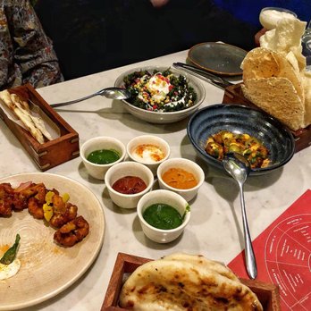 Rooh Columbus - Butter Chicken * crispy kale salad * Saffron Rice * Cauliflower Koliwada * PAPAD & CHUTNEY SAMPLER - Indian Near Me - Columbus, Ohio Rooh Columbus - Butter Chicken * crispy kale salad * Saffron Rice * Cauliflower Koliwada * PAPAD & CHUTNEY SAMPLER - Indian Near Me - Columbus, Ohio