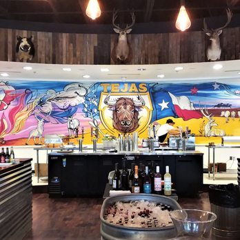 Tejas Meat Supply - Cool mural behind the bar! - Meat Shops Near Me - Georgetown, Texas