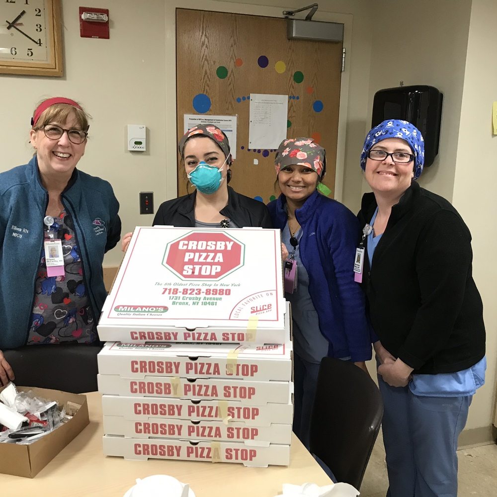 Crosby Pizza Stop - Thank you for your generosity from the NICU of Montefiore. Pizza was delicious!!! - Pizza Near Me - Bronx, New York Crosby Pizza Stop - Thank you for your generosity from the NICU of Montefiore. Pizza was delicious!!! - Pizza Near Me - Bronx, New York
