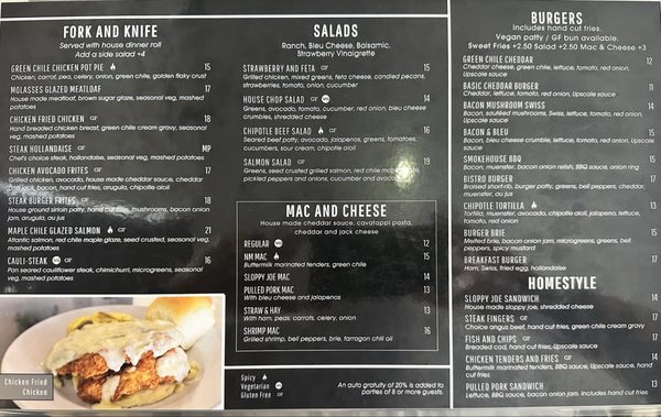 Menu photo 2 Upscale Rio Rio Rancho, NM