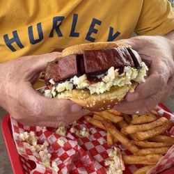 Exotic-Que - Jumbo Smoked Bologna Sandwich
