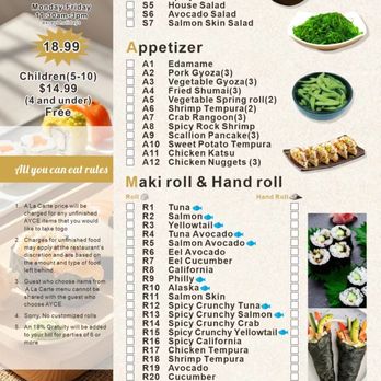 Hokkaido Sushi - Lunch menu - Sushi Bars Near Me - Schenectady, New York
