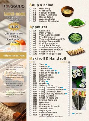 Menu photo 1 Hokkaido Sushi Schenectady, NY