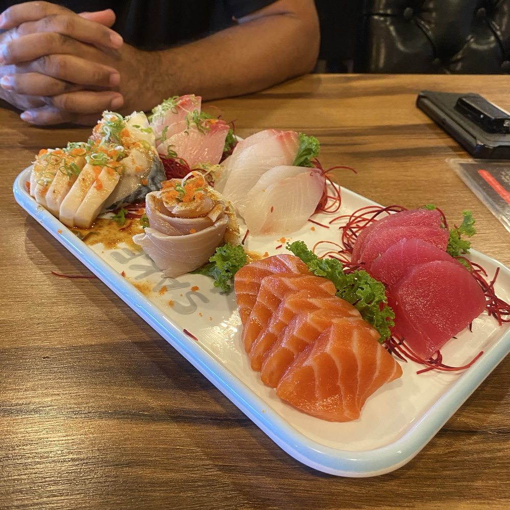 Sake - Sashimi- 5 each of salmon, tuna, white tuna, albacore, yellowtail, snapper, and mackerel. - Japanese Near Me - Chico, California