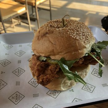 Camp Outpost - Fried chicken sandwich - New American Near Me - San Antonio, Texas