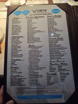 Menu photo 2 Umiya Sushi Houston, TX Menu photo 2 Umiya Sushi Houston, TX