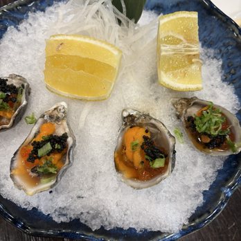 EBISU - Oyster with uni on top part of the $50 AYCE set menu - Japanese Near Me - Elk Grove, California EBISU - Oyster with uni on top part of the $50 AYCE set menu - Japanese Near Me - Elk Grove, California