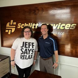 Schlitt Insurance Services - Tiffany has a suggestion for our new casual Friday shirt, I think she might be bribing Jeff into letting t-shirts be allowed...