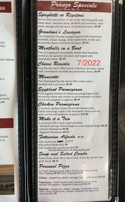 Menu photo 5 Capparelli's La Vernia La Vernia, TX