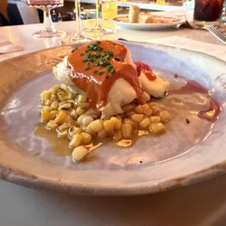 Ceraldi - Halibut on the most amazing bed of corn