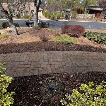 Divine Landscaping - This is after they re-routed the drainage around the driveway and put everything back together - Landscaping Near Me - Huntington Beach , California