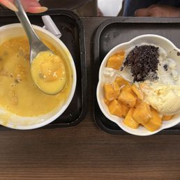 Mango sago and mango sticky rice.