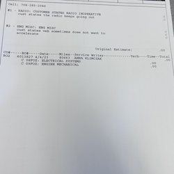SJL Motors - Receipt
