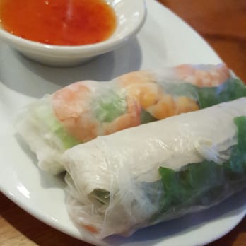 Pho Far East - Pork/Shrimp spring rolls with vermicelli, lettuce and basil. Served with sweet chili sauce (upon request.) - Vietnamese Near Me - Raleigh, North Carolina