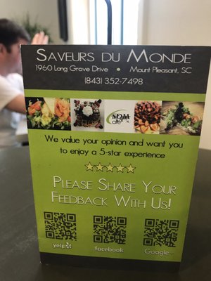 Menu photo 7 Saveurs Du Monde Cafe - Seaside Farm Mount Pleasant, SC Menu photo 7 Saveurs Du Monde Cafe - Seaside Farm Mount Pleasant, SC