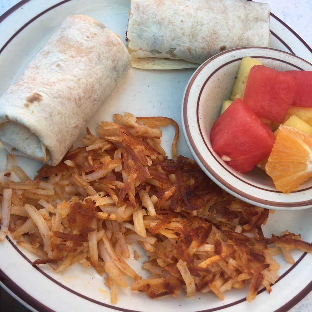 Ocean View Café - Adalfo Burrito with hash browns on the side - Breakfast & Brunch Near Me - Manhattan Beach, California