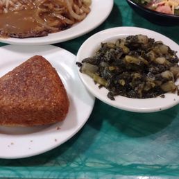 a variety of food on plates
