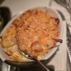 Au gratin potatoes but they were chunks