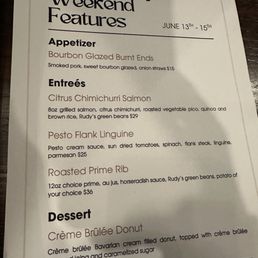 Fathers Day featured menu Fathers Day featured menu