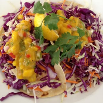 Indigo Moon - Salmon tacos with mango salsa - New American Near Me - Cambria, California Indigo Moon - Salmon tacos with mango salsa - New American Near Me - Cambria, California