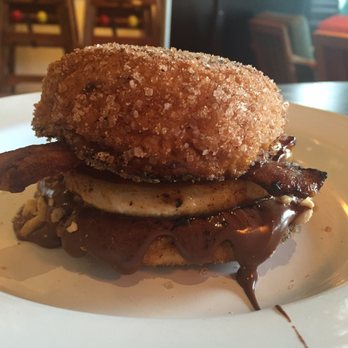 Beef & Liberty - The King - cinnamon sugar bun, Nutella, caramelized bananas, roasted hazelnuts, bacon. Aside from the calorie count, What's not to like? - Burgers Near Me - Hong Kong, HK Beef & Liberty - The King - cinnamon sugar bun, Nutella, caramelized bananas, roasted hazelnuts, bacon. Aside from the calorie count, What's not to like? - Burgers Near Me - Hong Kong, HK