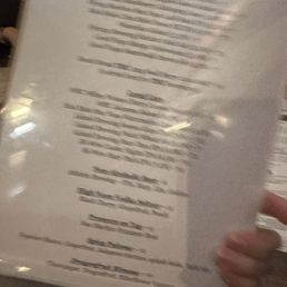 Menu drinks