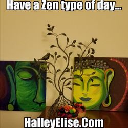 Halley Elise - My paintings imbued with a feeling of peace help clients feel relaxed during their sessions.