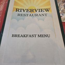 Riverview Inn - Breakfast Menu! Recommend the Mexican Breakfast for sure!