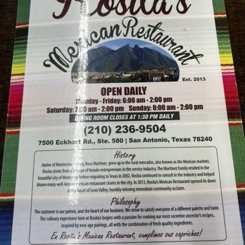 Rosita's Mexican Resturant - Menu - Mexican Near Me - San Antonio, Texas Rosita's Mexican Resturant - Menu - Mexican Near Me - San Antonio, Texas