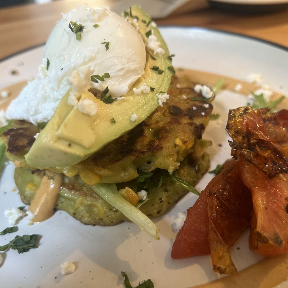 Something for Jess - Jess' Signature Corn Fritter - Coffee & Tea Near Me - Chippendale, NSW