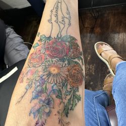 Memorial Tattoo - Tattoo after getting it tweaked a bit