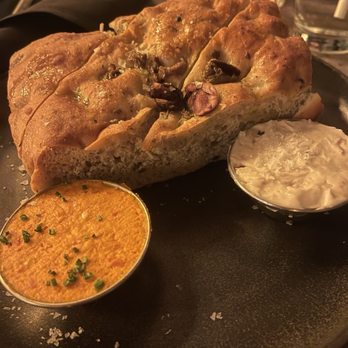 Magic Key Terrace - Magic Key Holder Dining - Focaccia with dips - Wine Bars Near Me - Anaheim, California Magic Key Terrace - Magic Key Holder Dining - Focaccia with dips - Wine Bars Near Me - Anaheim, California