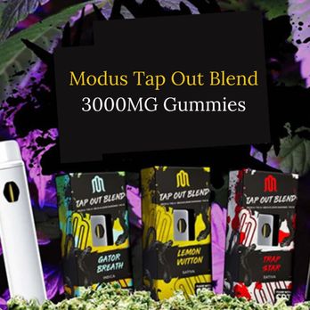 Hookah Heads - a group of vapors with the words modus tap out blend 300mg gummies - Tobacco Shops Near Me - Richardson, Texas