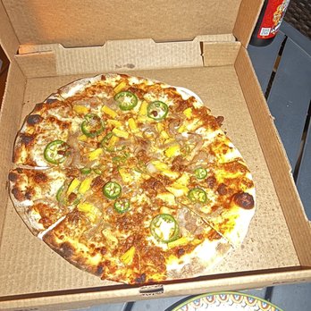 LouEddie's Pizza - Chorizo, pineapple, jalapeño, caramelized onion and cilantro - Pizza Near Me - Skyforest, California LouEddie's Pizza - Chorizo, pineapple, jalapeño, caramelized onion and cilantro - Pizza Near Me - Skyforest, California